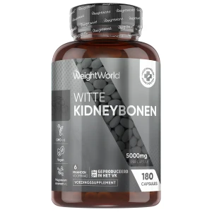 Witte bonen extract - 5000 mg 180 Capsules - Witte bonen - 6 maanden voorraad